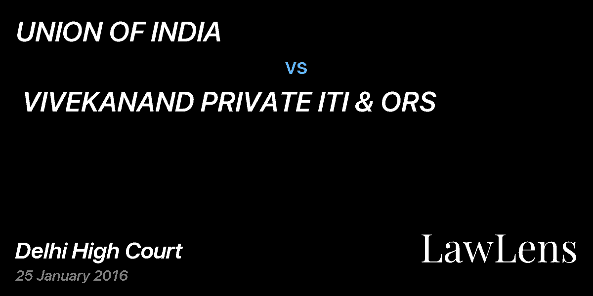 Preview image for UNION OF INDIA  vs.  VIVEKANAND PRIVATE ITI & ORS