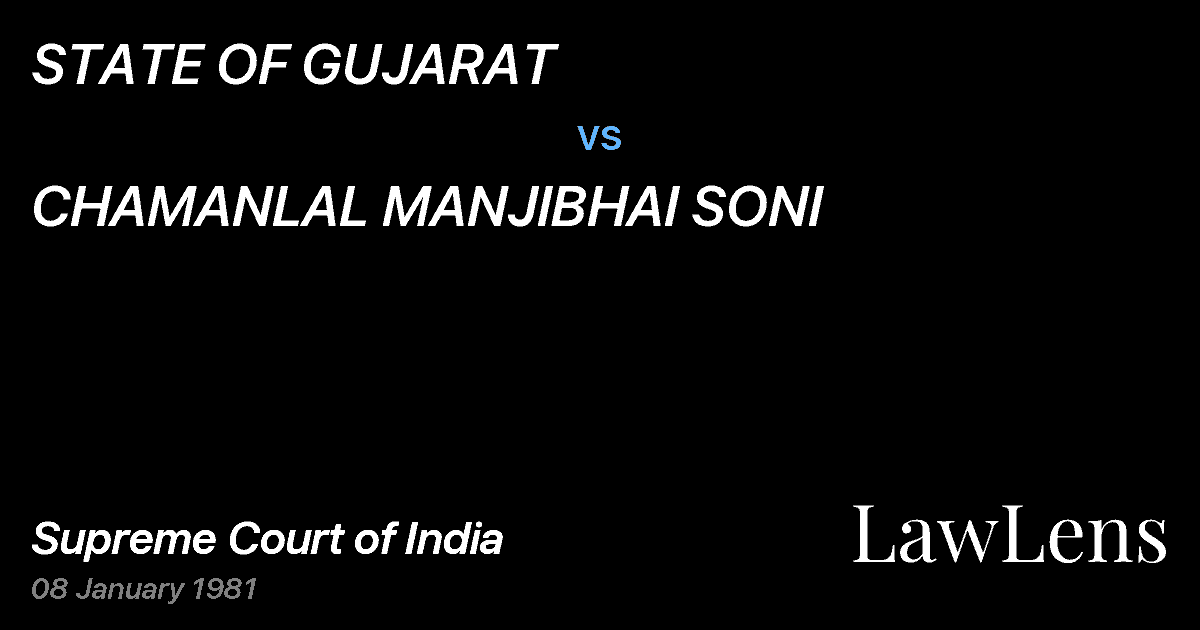 Preview image for STATE OF GUJARAT vs. CHAMANLAL MANJIBHAI SONI