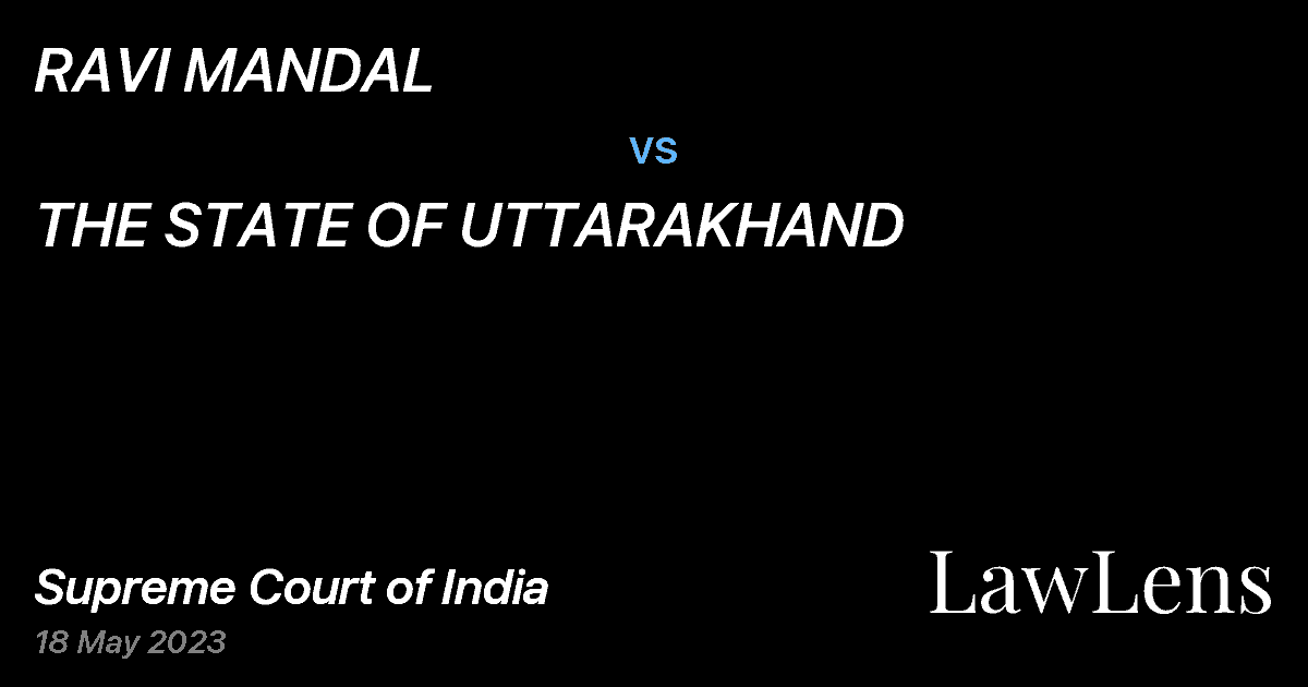Preview image for RAVI MANDAL vs. THE STATE OF UTTARAKHAND