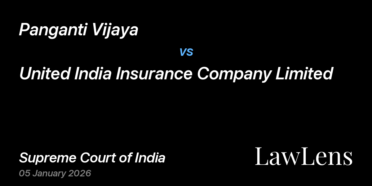 Preview image for Panganti Vijaya vs. United India Insurance Company Limited