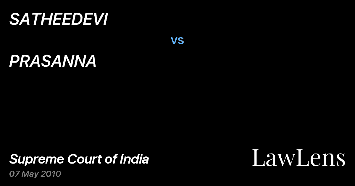 Preview image for SATHEEDEVI vs. PRASANNA