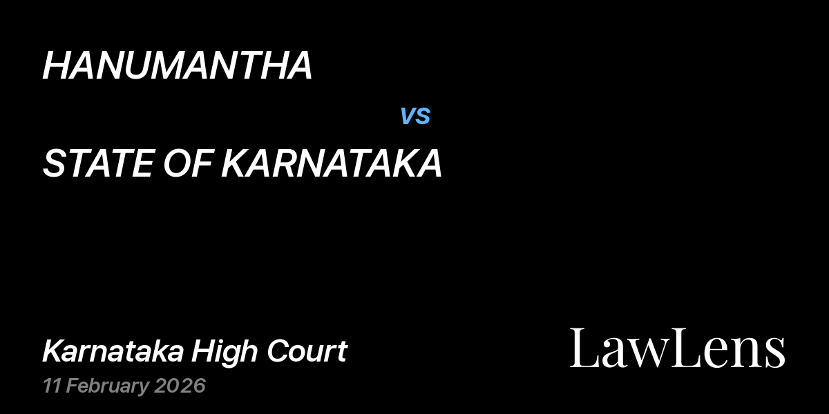 Preview image for HANUMANTHA vs. STATE OF KARNATAKA