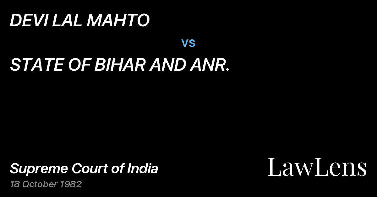 Preview image for DEVI LAL MAHTO vs. STATE OF BIHAR AND ANR.