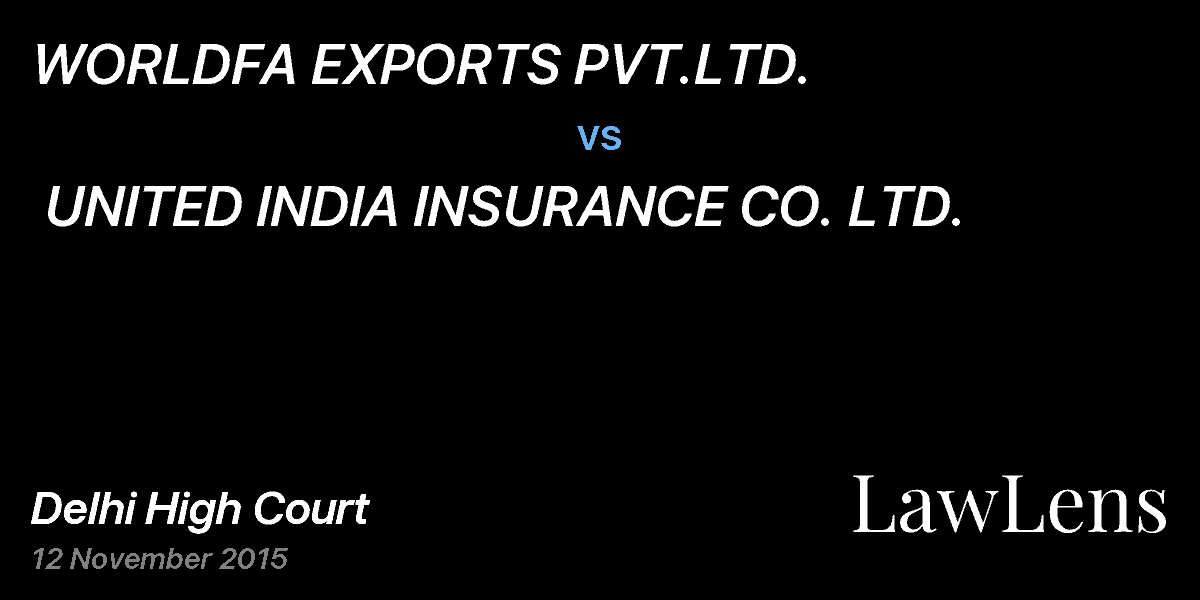 Preview image for WORLDFA EXPORTS PVT.LTD. vs. UNITED INDIA INSURANCE CO. LTD.