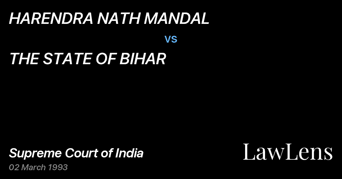 Preview image for HARENDRA NATH MANDAL vs. THE STATE OF BIHAR