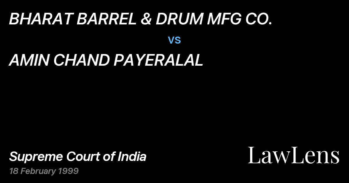 Preview image for BHARAT BARREL & DRUM MFG CO. vs. AMIN CHAND PAYERALAL