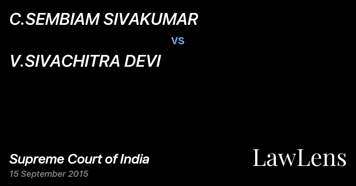 Preview image for C.SEMBIAM SIVAKUMAR vs. V.SIVACHITRA DEVI