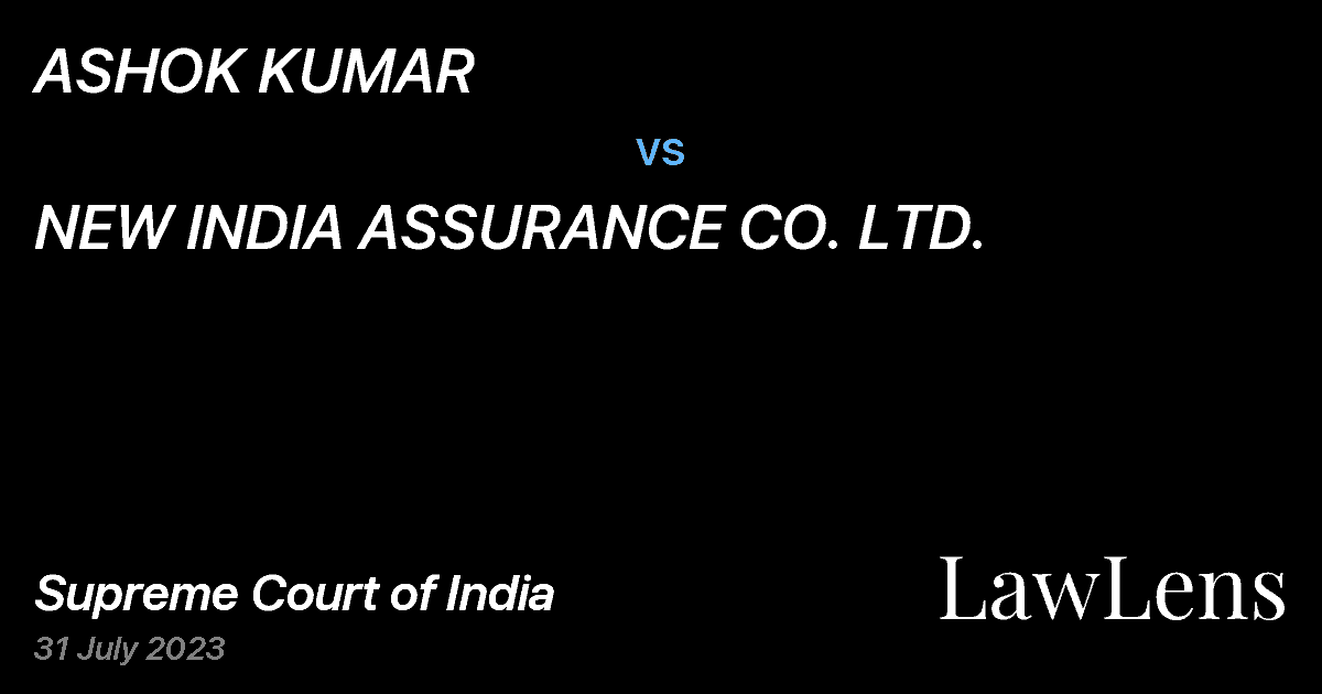 Preview image for ASHOK KUMAR vs. NEW INDIA ASSURANCE CO. LTD.