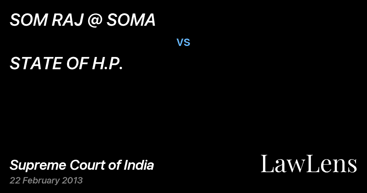 Preview image for SOM RAJ @ SOMA vs. STATE OF H.P.