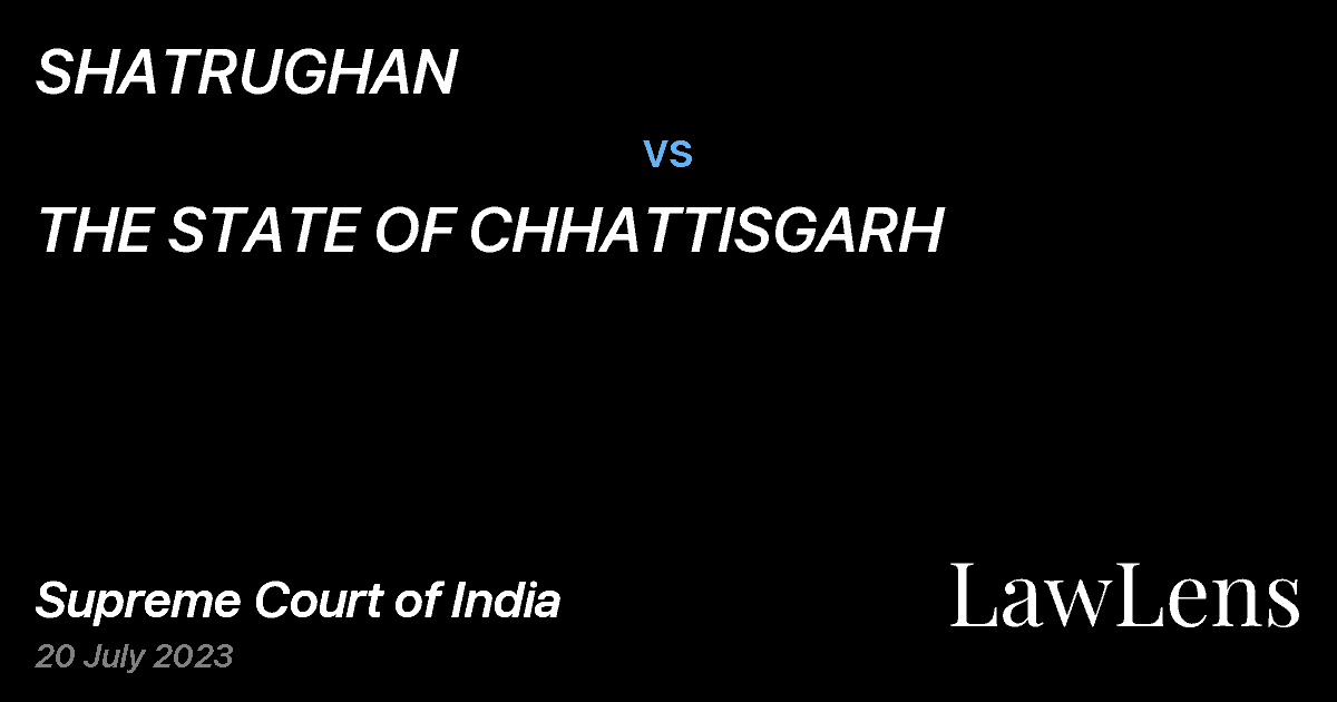 Preview image for SHATRUGHAN vs. THE STATE OF CHHATTISGARH