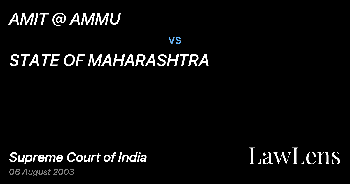 Preview image for AMIT @ AMMU vs. STATE OF MAHARASHTRA