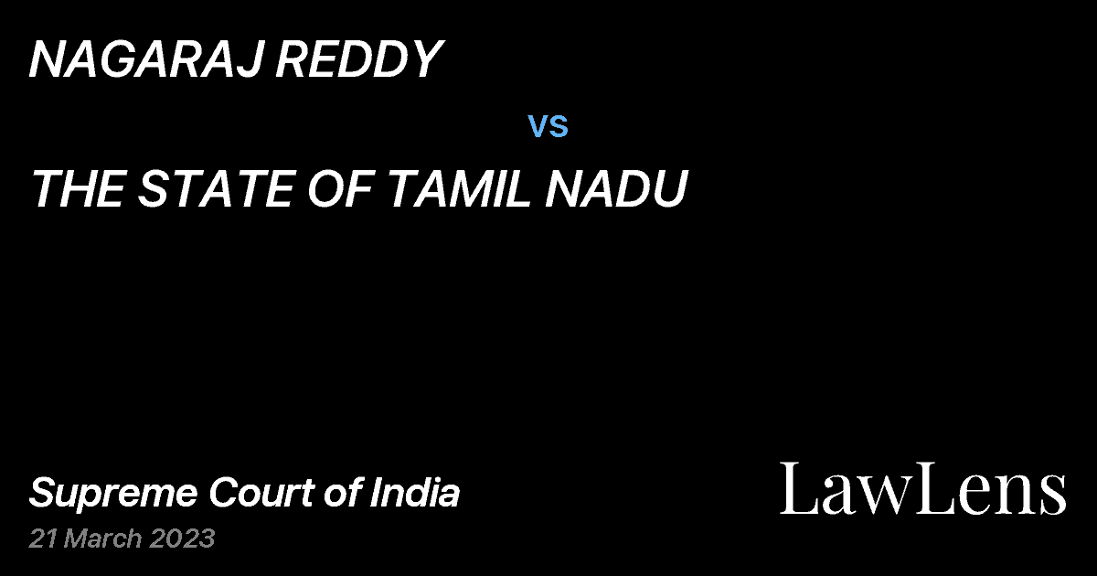 Preview image for NAGARAJ REDDY vs. THE STATE OF TAMIL NADU