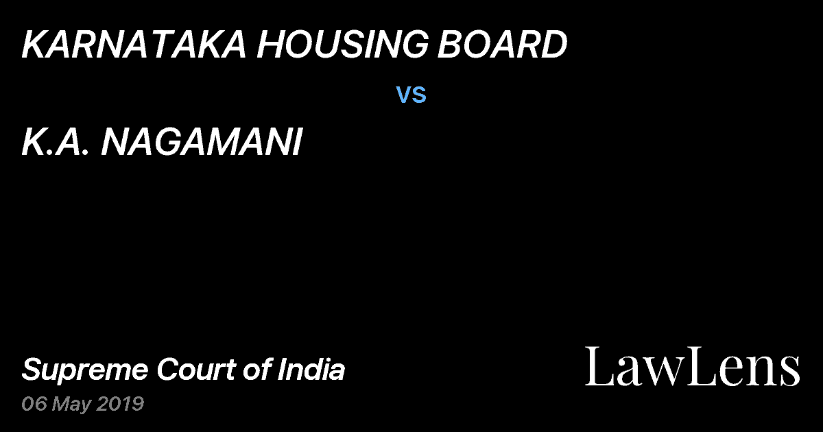 Preview image for KARNATAKA HOUSING BOARD vs. K.A. NAGAMANI