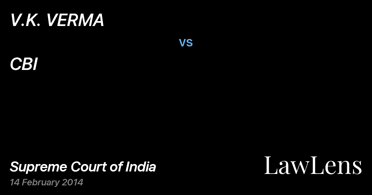 Preview image for V.K. VERMA vs. CBI