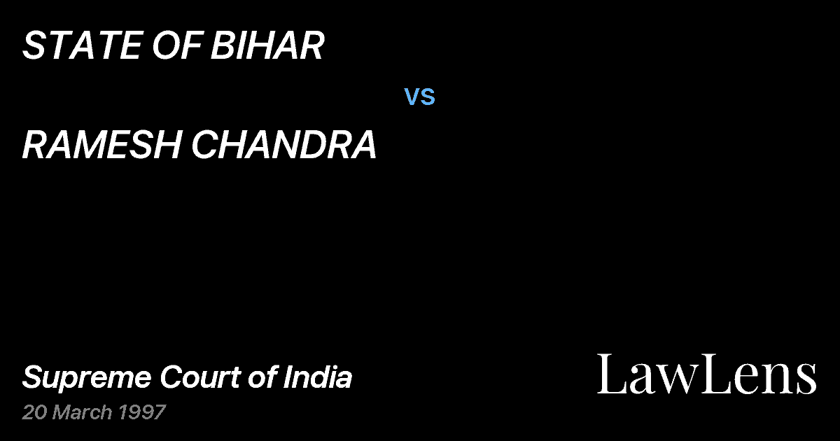 Preview image for STATE OF BIHAR vs. RAMESH CHANDRA