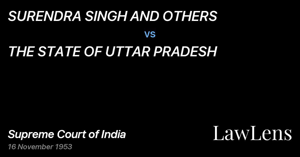 Preview image for SURENDRA SINGH AND OTHERS vs. THE STATE OF UTTAR PRADESH