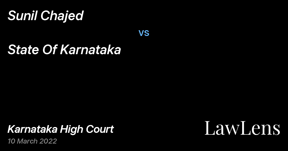 Preview image for Sunil Chajed vs. State Of Karnataka