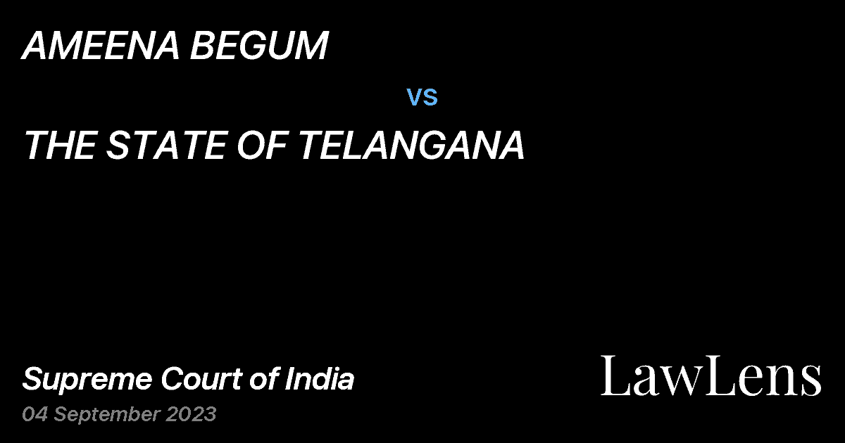 Preview image for AMEENA BEGUM vs. THE STATE OF TELANGANA