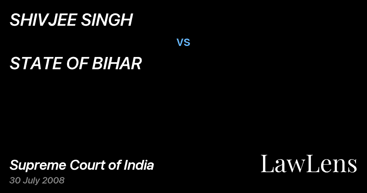 Preview image for SHIVJEE SINGH vs. STATE OF BIHAR