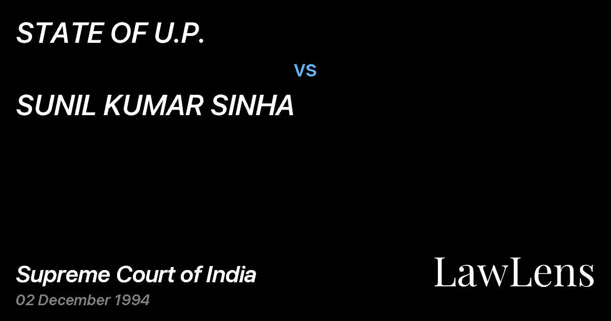 Preview image for STATE OF U.P. vs. SUNIL KUMAR SINHA