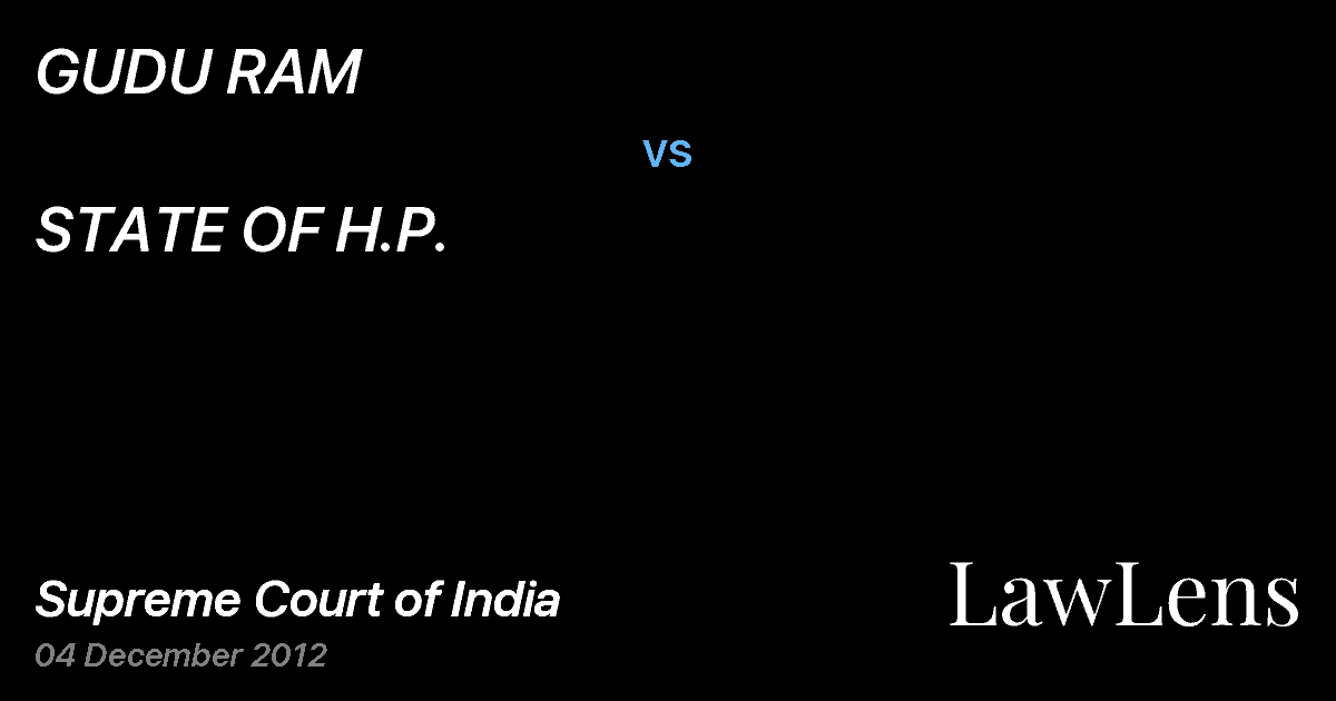 Preview image for GUDU RAM vs. STATE OF H.P.