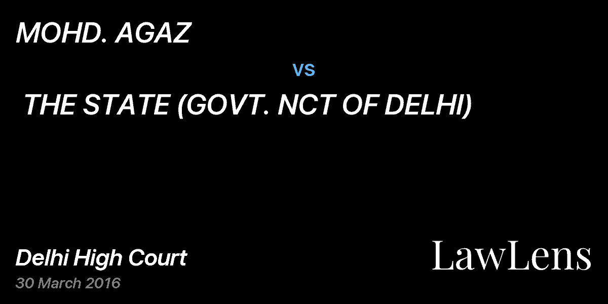 Preview image for MOHD. AGAZ  vs.  THE STATE (GOVT. NCT OF DELHI)
