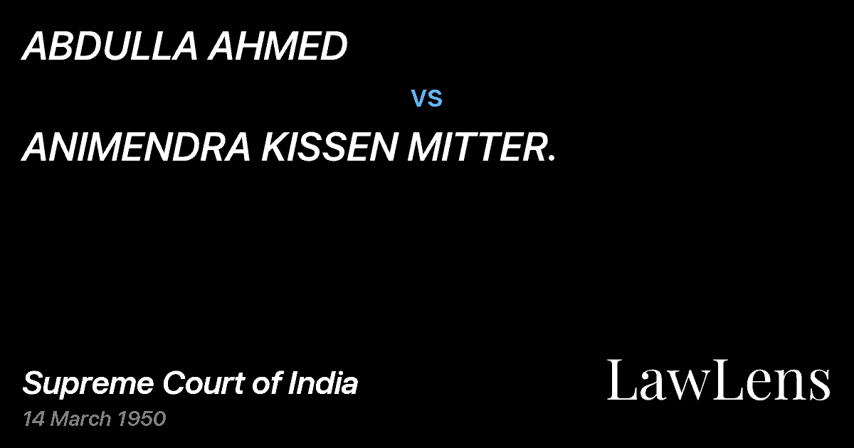 Preview image for ABDULLA AHMED vs. ANIMENDRA KISSEN MITTER.