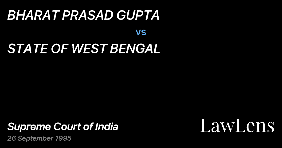 Preview image for BHARAT PRASAD GUPTA vs. STATE OF WEST BENGAL