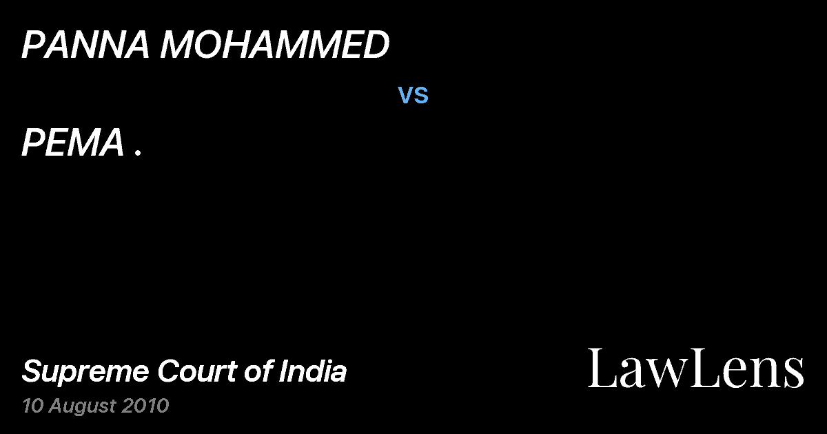 Preview image for PANNA MOHAMMED vs. PEMA .