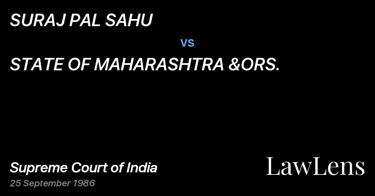 Preview image for SURAJ PAL SAHU vs. STATE OF MAHARASHTRA &ORS.