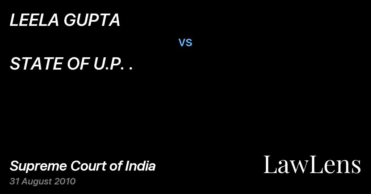 Preview image for LEELA GUPTA vs. STATE OF U.P. .
