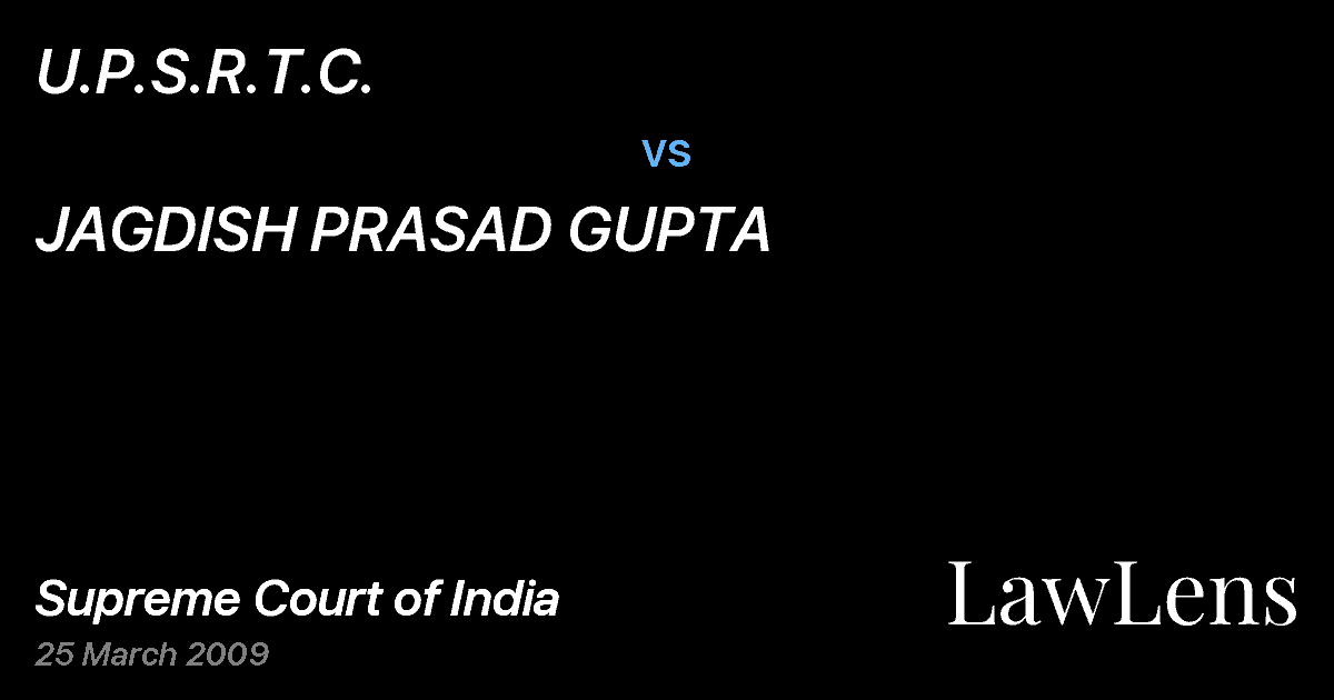 Preview image for U.P.S.R.T.C. vs. JAGDISH PRASAD GUPTA