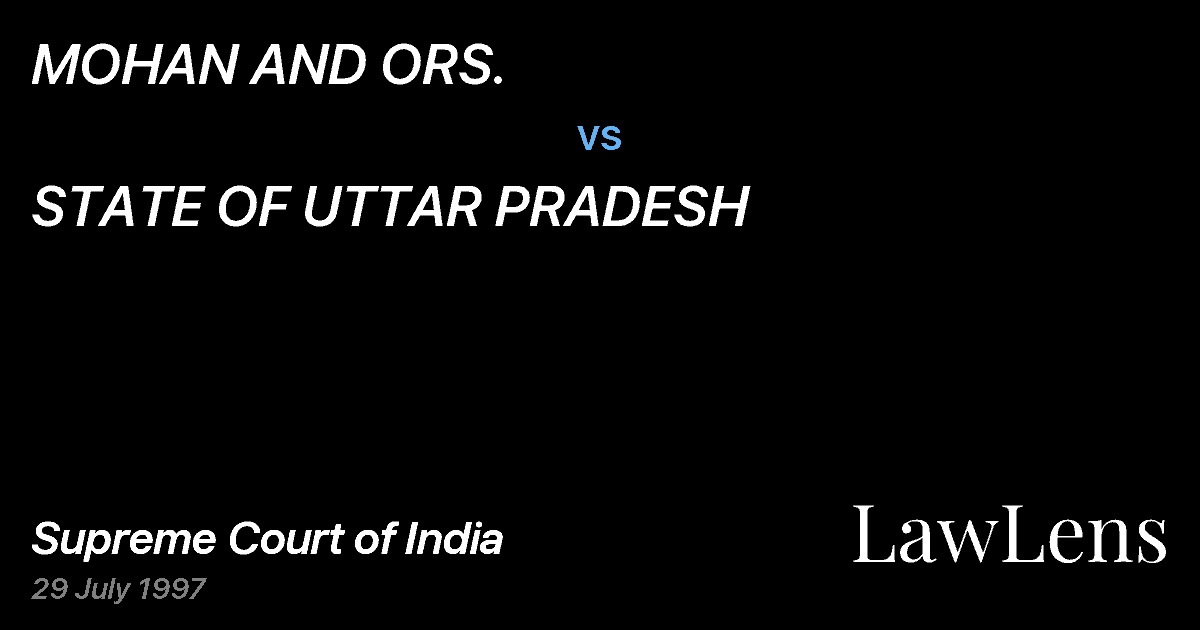 Preview image for MOHAN AND ORS. vs. STATE OF UTTAR PRADESH