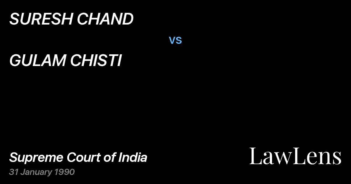 Preview image for SURESH CHAND vs. GULAM CHISTI