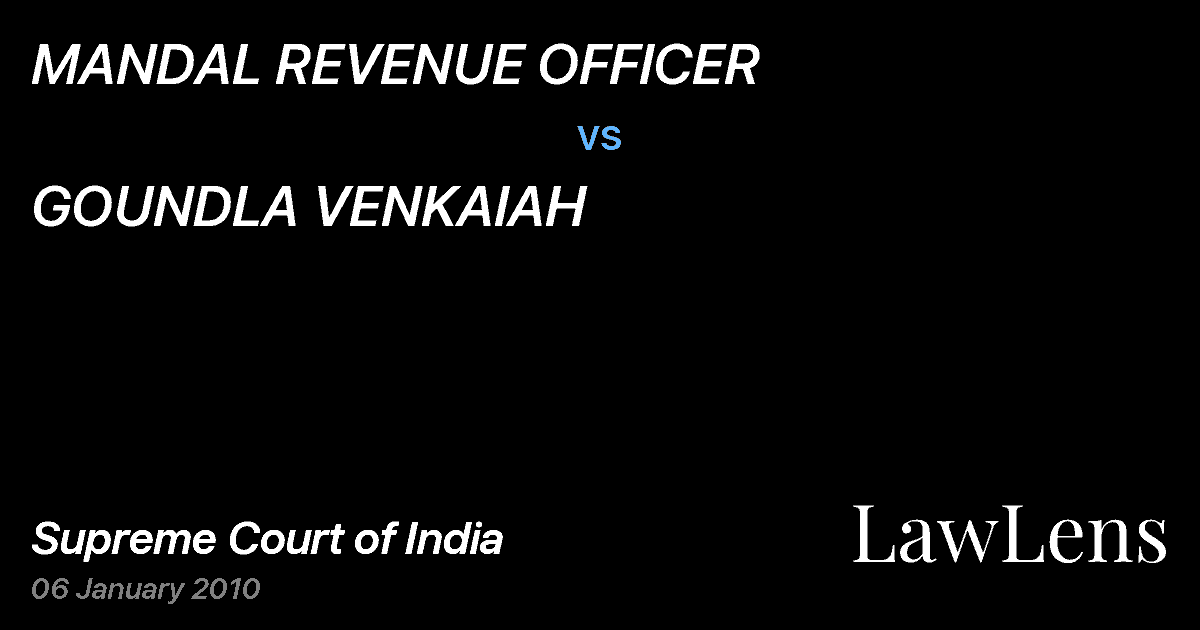 Preview image for MANDAL REVENUE OFFICER vs. GOUNDLA VENKAIAH