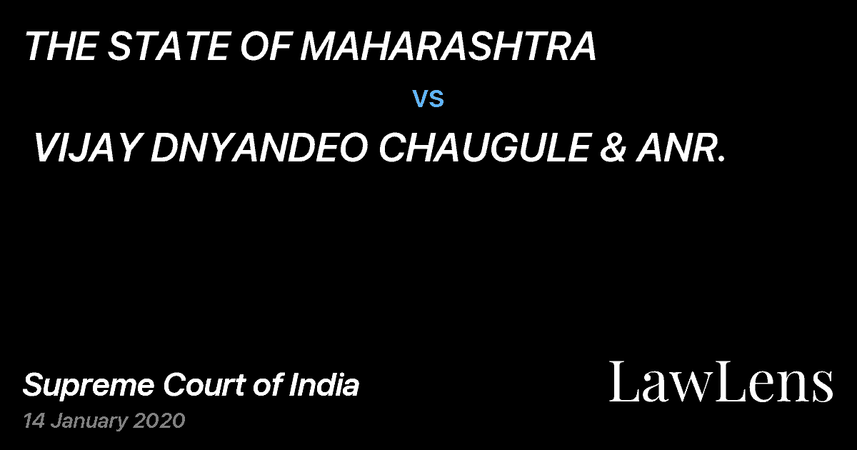 Preview image for THE STATE OF MAHARASHTRA vs. VIJAY DNYANDEO CHAUGULE & ANR.