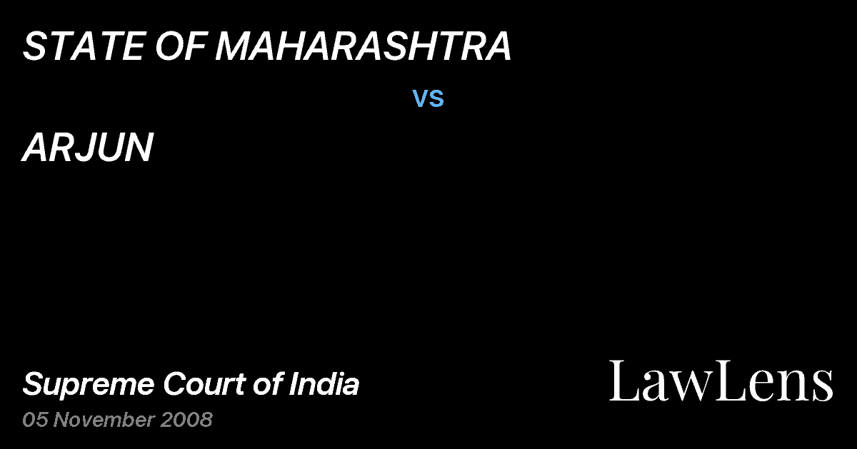 Preview image for STATE OF MAHARASHTRA vs. ARJUN