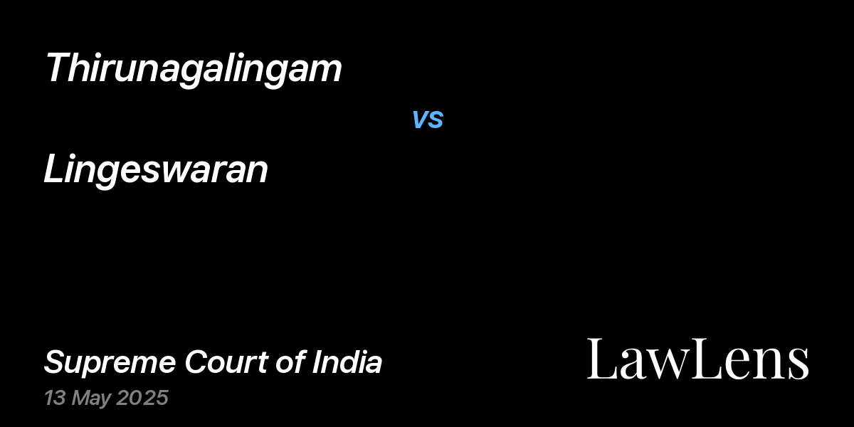 Preview image for Thirunagalingam vs. Lingeswaran