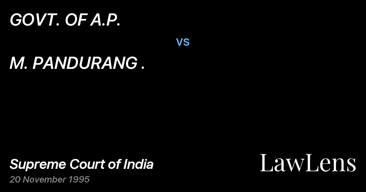 Preview image for GOVT. OF A.P. vs. M. PANDURANG .