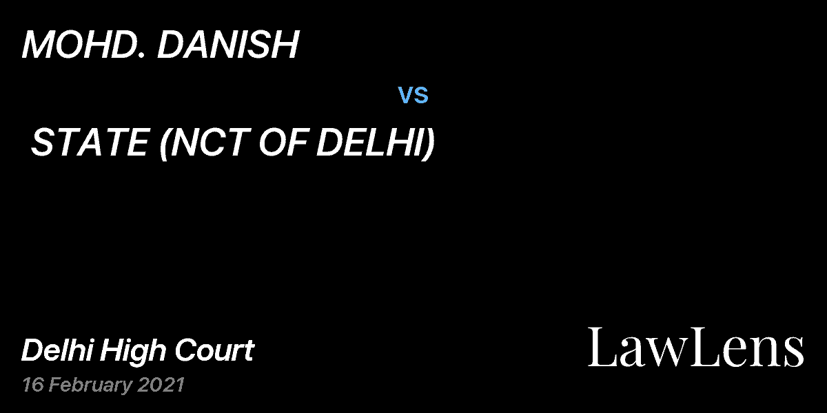 Preview image for MOHD. DANISH  vs.  STATE (NCT OF DELHI)