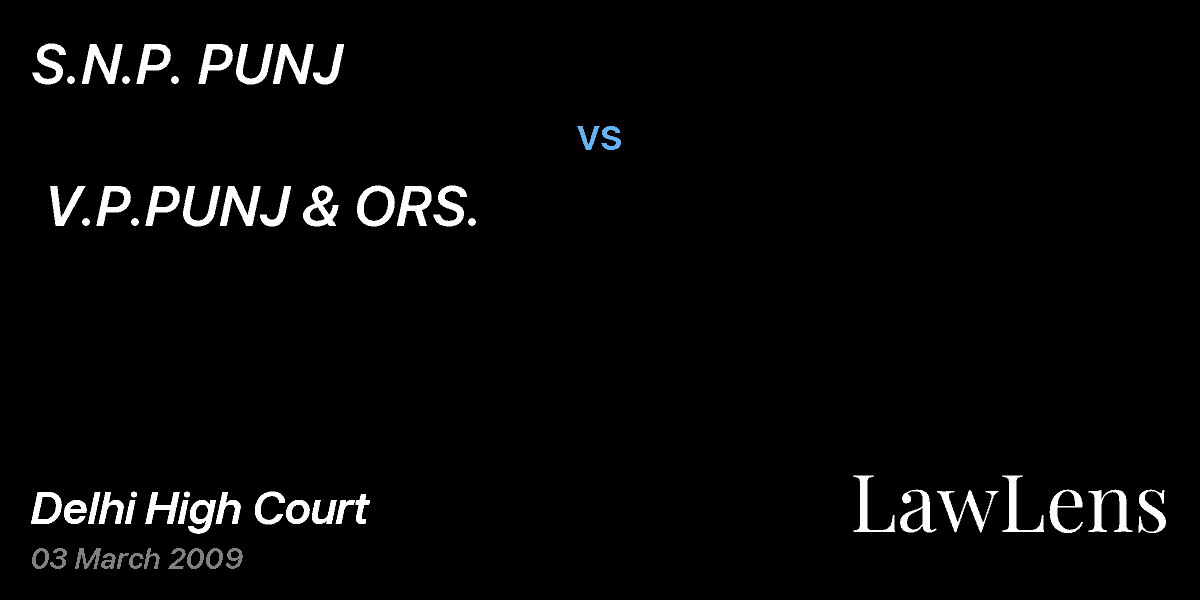Preview image for S.N.P. PUNJ vs. V.P.PUNJ & ORS.