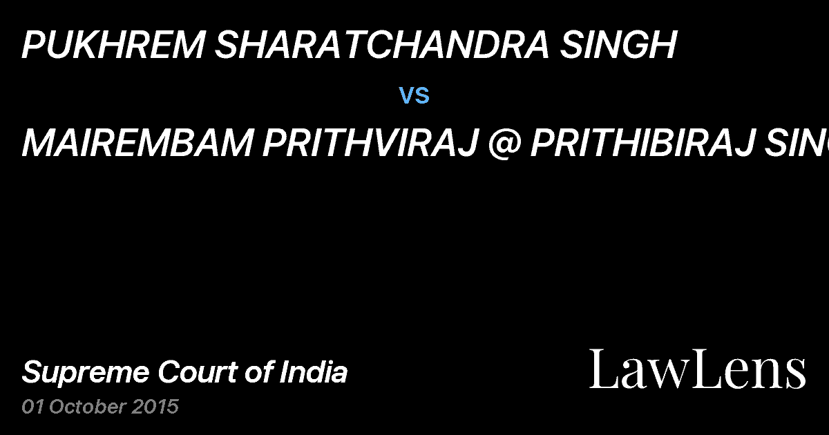Preview image for PUKHREM SHARATCHANDRA SINGH vs. MAIREMBAM PRITHVIRAJ @ PRITHIBIRAJ SINGH