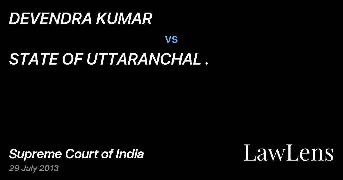 Preview image for DEVENDRA KUMAR vs. STATE OF UTTARANCHAL .