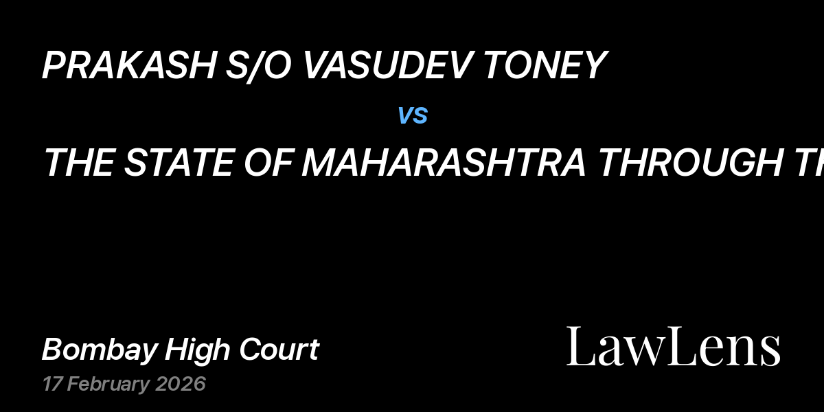 Preview image for PRAKASH S/O VASUDEV TONEY vs. THE STATE OF MAHARASHTRA THROUGH THE COLLECTOR, YAVATMAL AND 2 OTHERS
