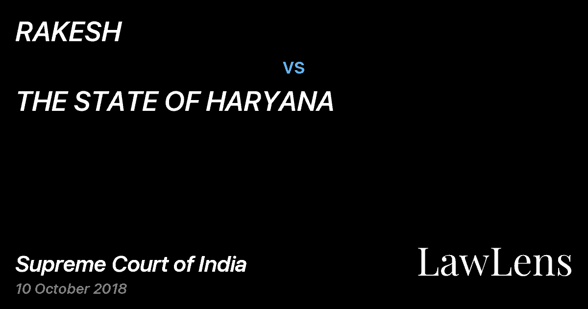 Preview image for RAKESH vs. THE STATE OF HARYANA