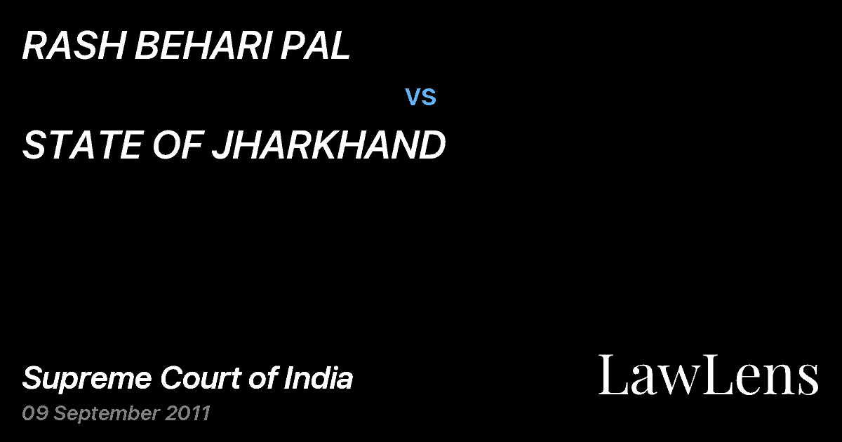 Preview image for RASH BEHARI PAL vs. STATE OF JHARKHAND