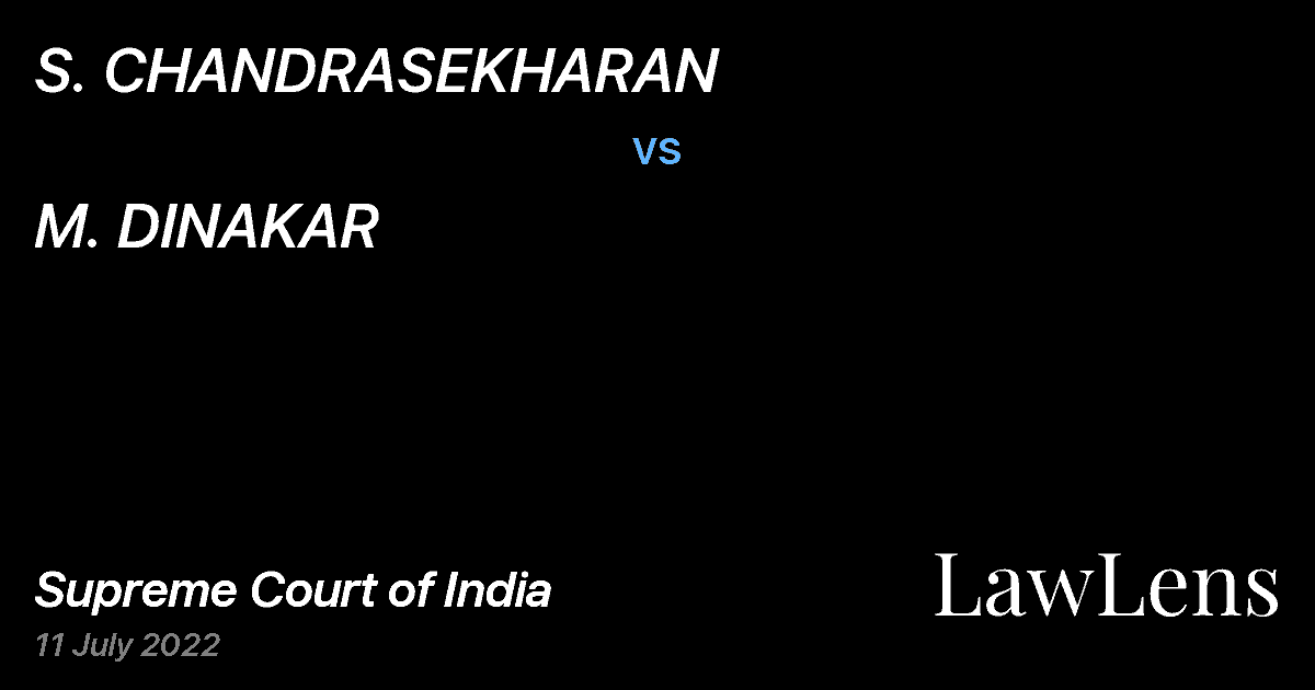 Preview image for S. CHANDRASEKHARAN vs. M. DINAKAR