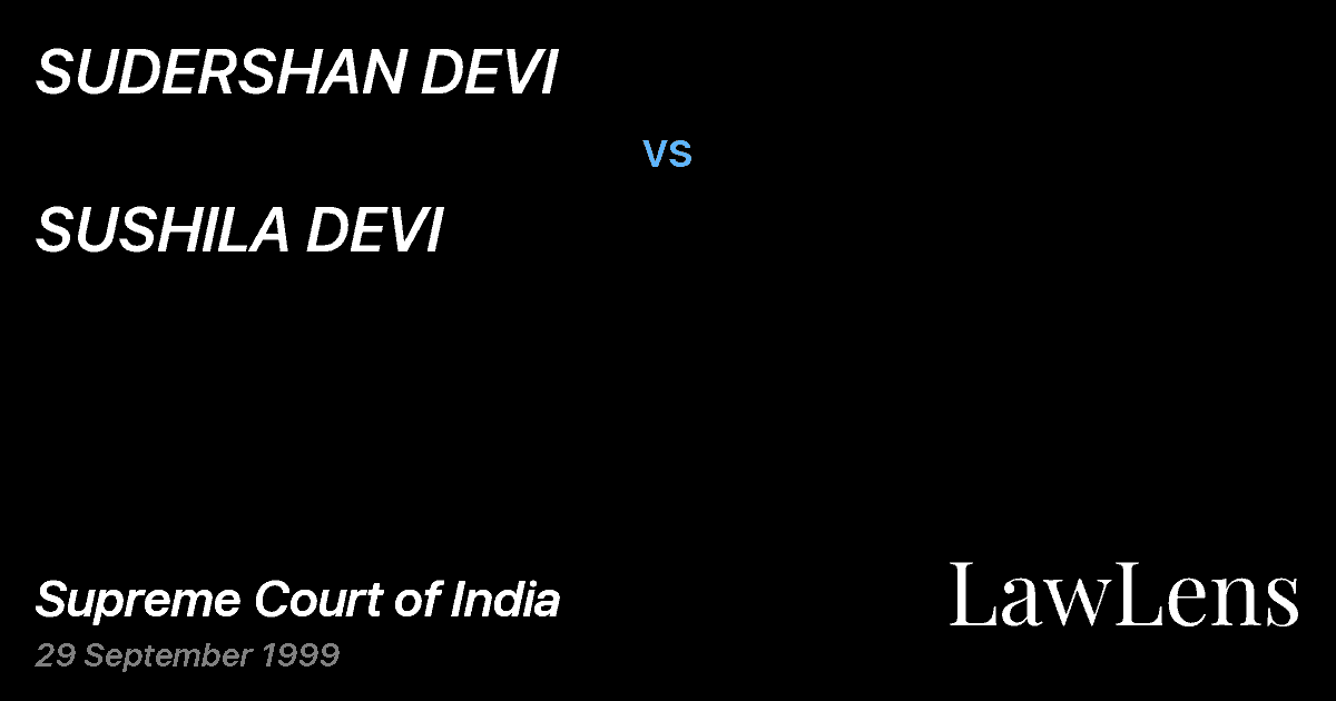 Preview image for SUDERSHAN DEVI vs. SUSHILA DEVI