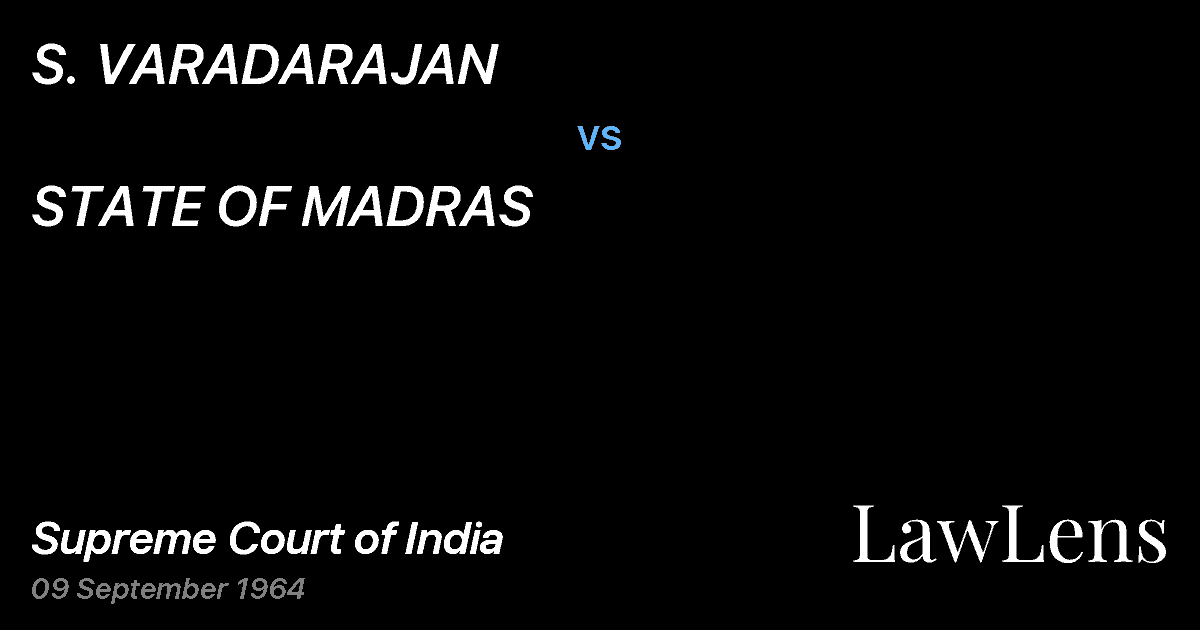 Preview image for S. VARADARAJAN vs. STATE OF MADRAS