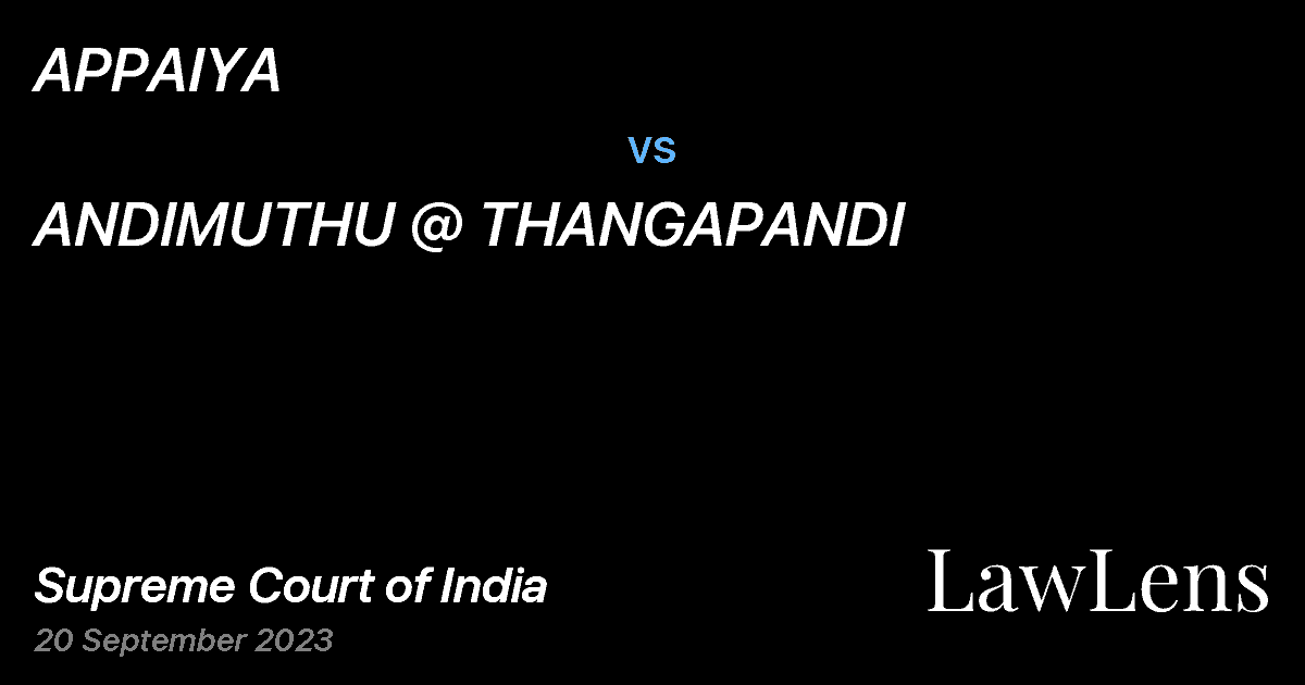 Preview image for APPAIYA vs. ANDIMUTHU @ THANGAPANDI